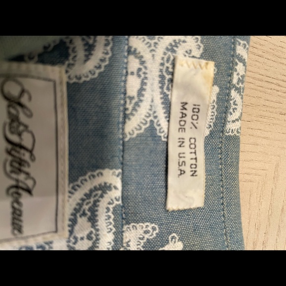 Saks Fifth Ave, Paisley Print Shirt Sz S - Picture 7 of 10